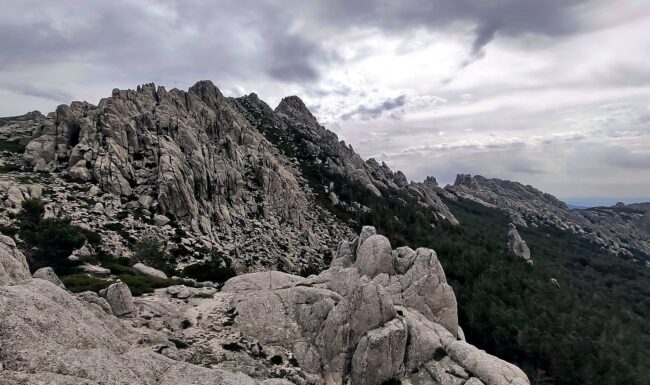 Vista de Las Torres nevadas desde el Collado del Miradero - La Pedriza